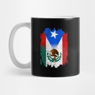 Mexirican Mexico Flag Puerto Rico Flag Boricua Chicano Mug